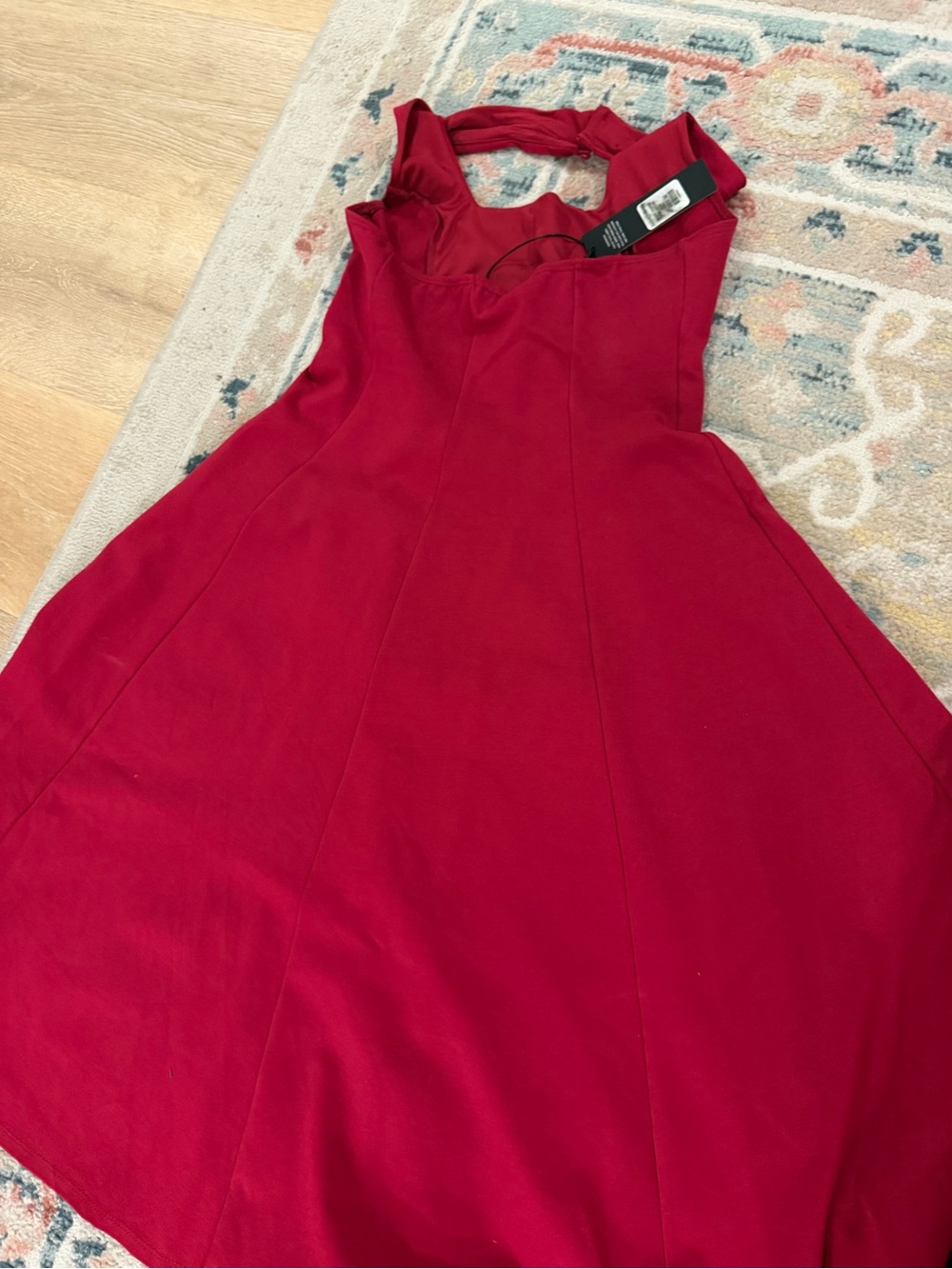 Fashion Nova Halter Top Scarlet Red Fit & Flare Dress